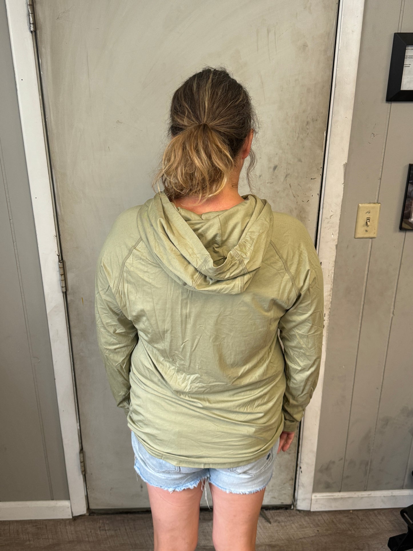 Olive Hoodie Fishing Shirt